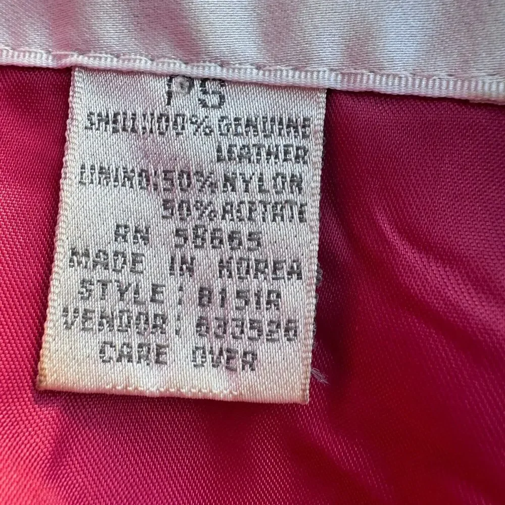 Vintage Nordstrom‎ Town Square Women’s Genuine Leather Jacket Red Petite 80s 90s